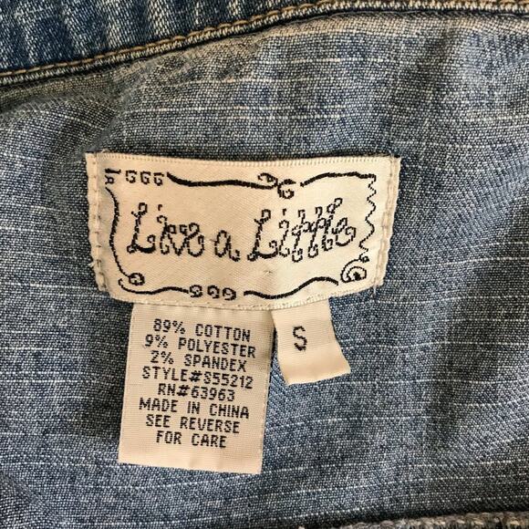 Live a Little Denim Jacket Light Wash Lightweight Jean Coat - Picture 5 of 5